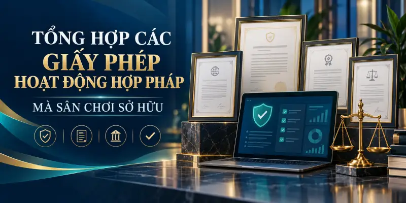 Tổng hợp các giấy phép hoạt động hợp pháp mà sân chơi sở hữu